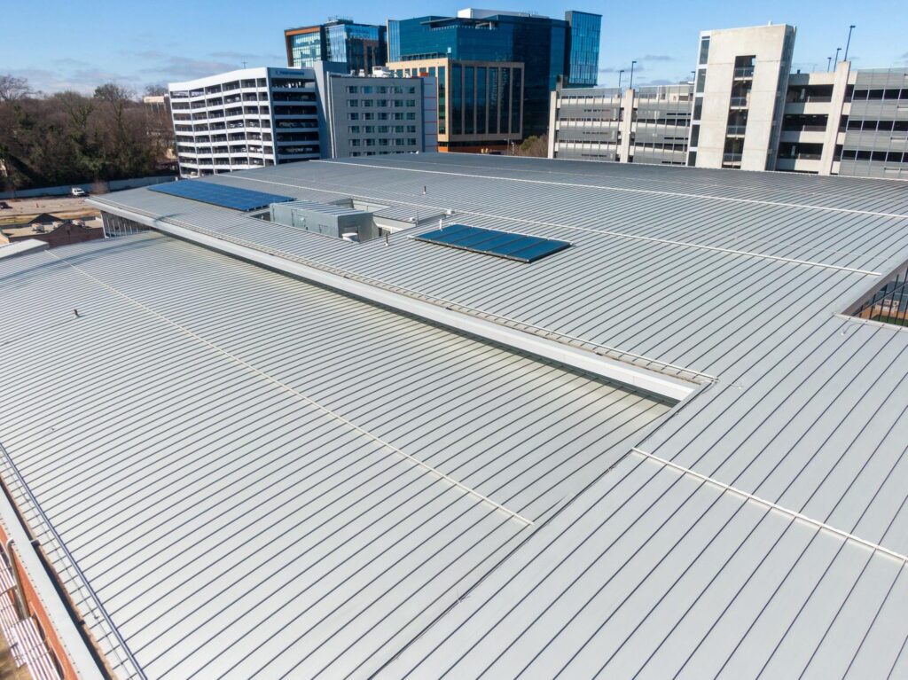 Commercial roofing in Boone, NC, installed on an office building by Ridge Runner Roofing