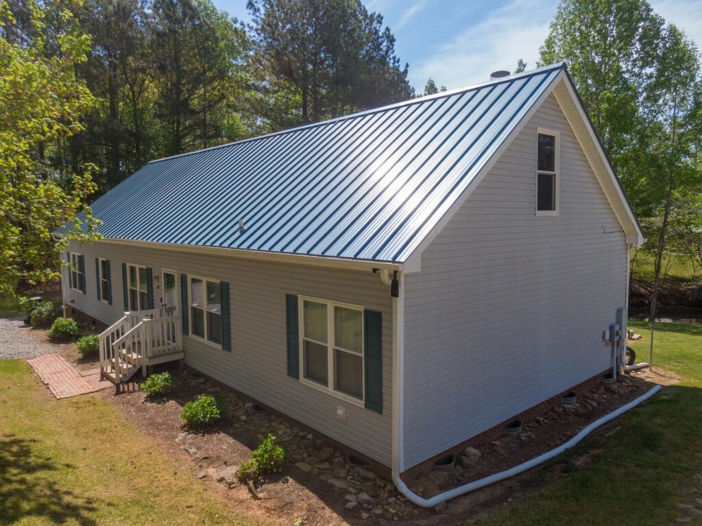 Roof installation in Weaverville, NC, on a custom residential home