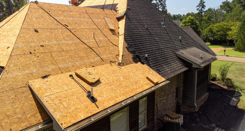 Roof replacement in Mocksville, NC, using durable asphalt shingles for improved protection